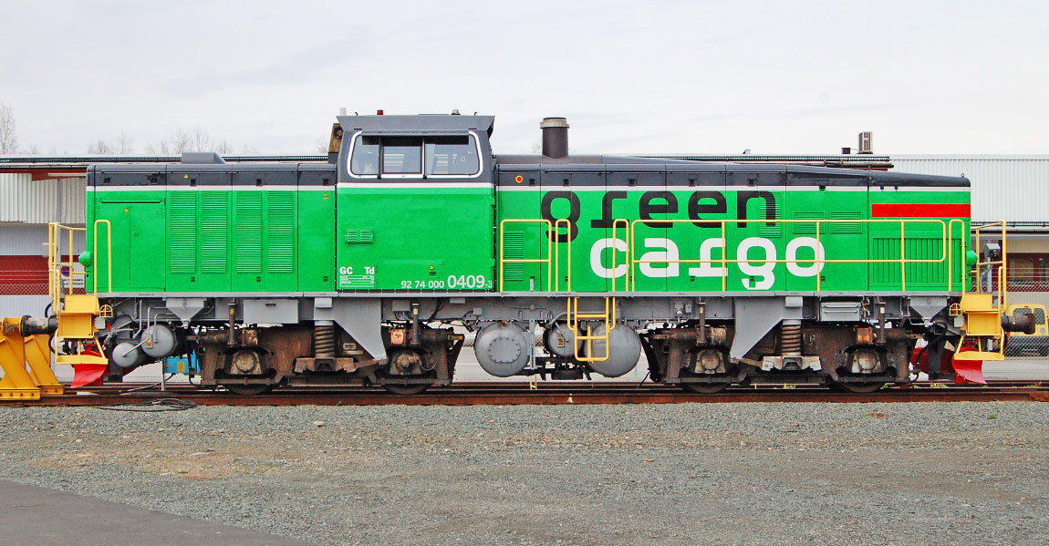 Bild: Green Cargo Td 409 i Nässjö 2010.