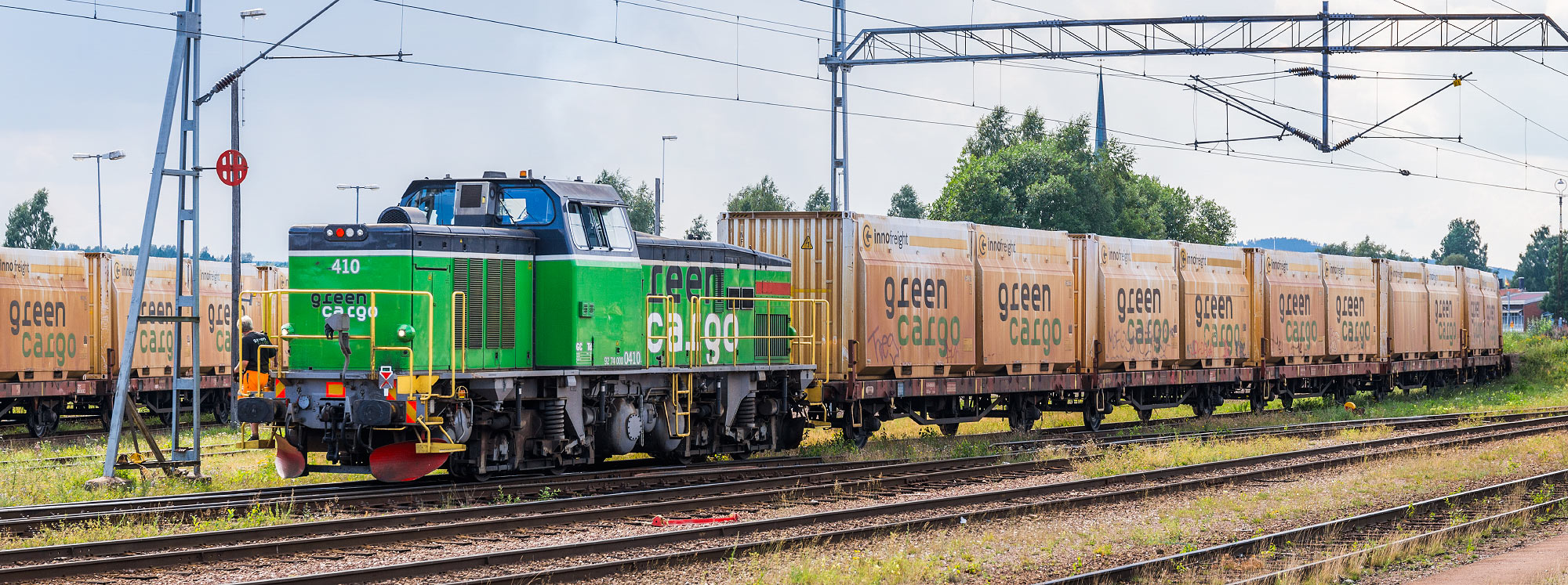 Bild: Green Cargo Td 410 växlar i Mora 2014