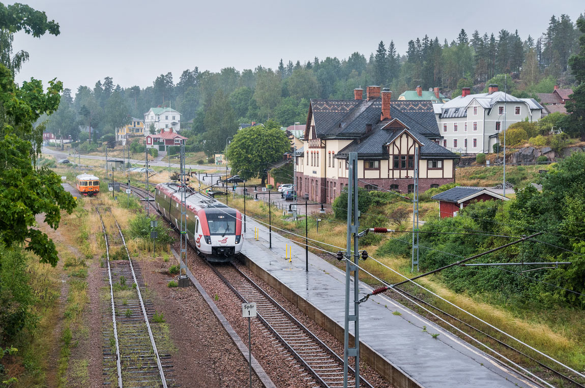 Bild: Stationen i Ängelsberg i juli 2018