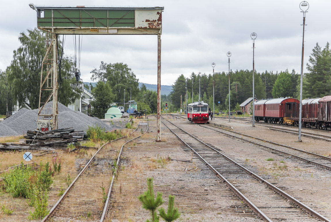 Bild: Y1 1356 som tåg 89421 mot Östersund gör uppehåll i Arvidsjaur 31 juli 2021
