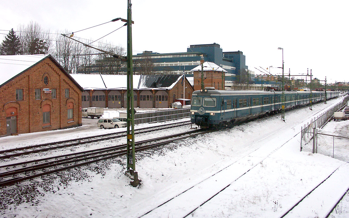 Bild: SWB:s fd lokstall i Sundbyberg