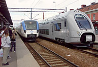 Bild: X52 och X40 i Eskilstuna