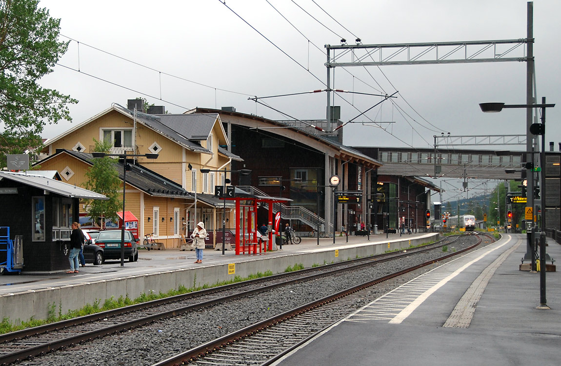 Ett X2000-tåg från Stockholm anländer till Åre 2010. Foto Markus Tellerup.
