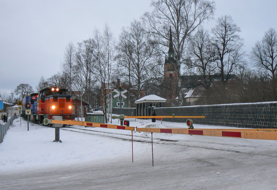 Bild: Tåg från Grycksbo ankommer Falun 2007
