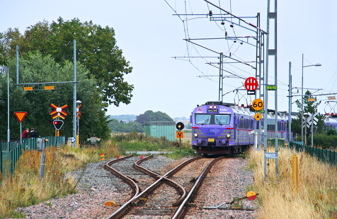 Bild: Tåg mot Malmö ankommer Gärsnäs 2008
