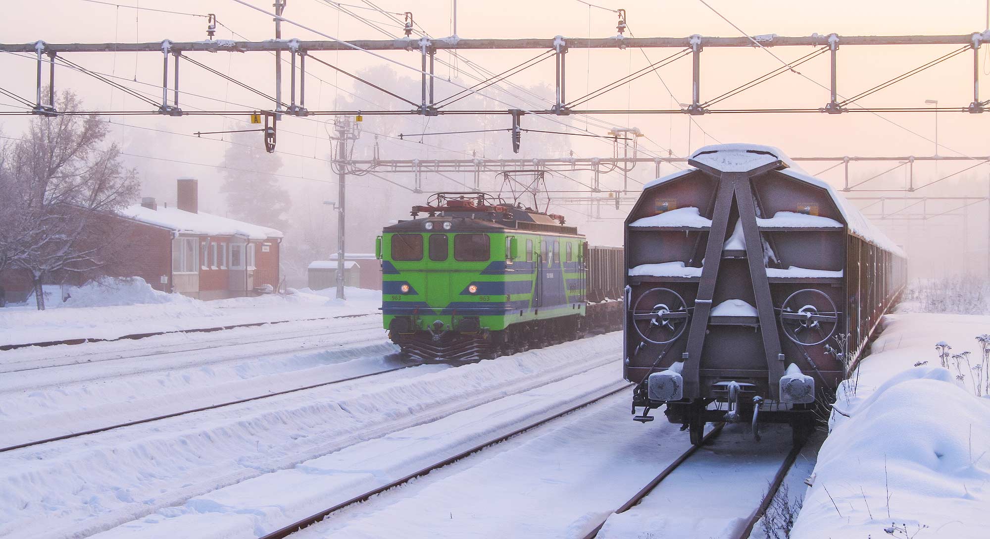 Bild: Ett Ma-lok med godståg i Hällefors 2010