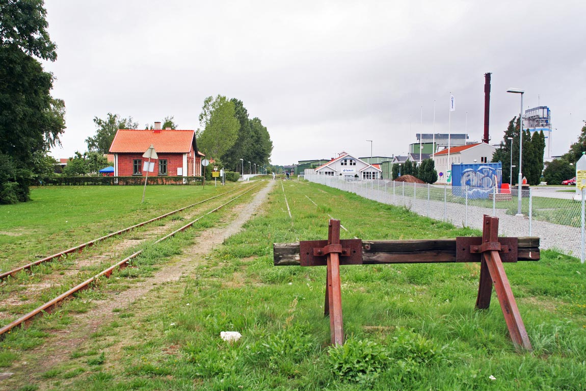 Bild: Stationsområdet i Hanaskog 2005