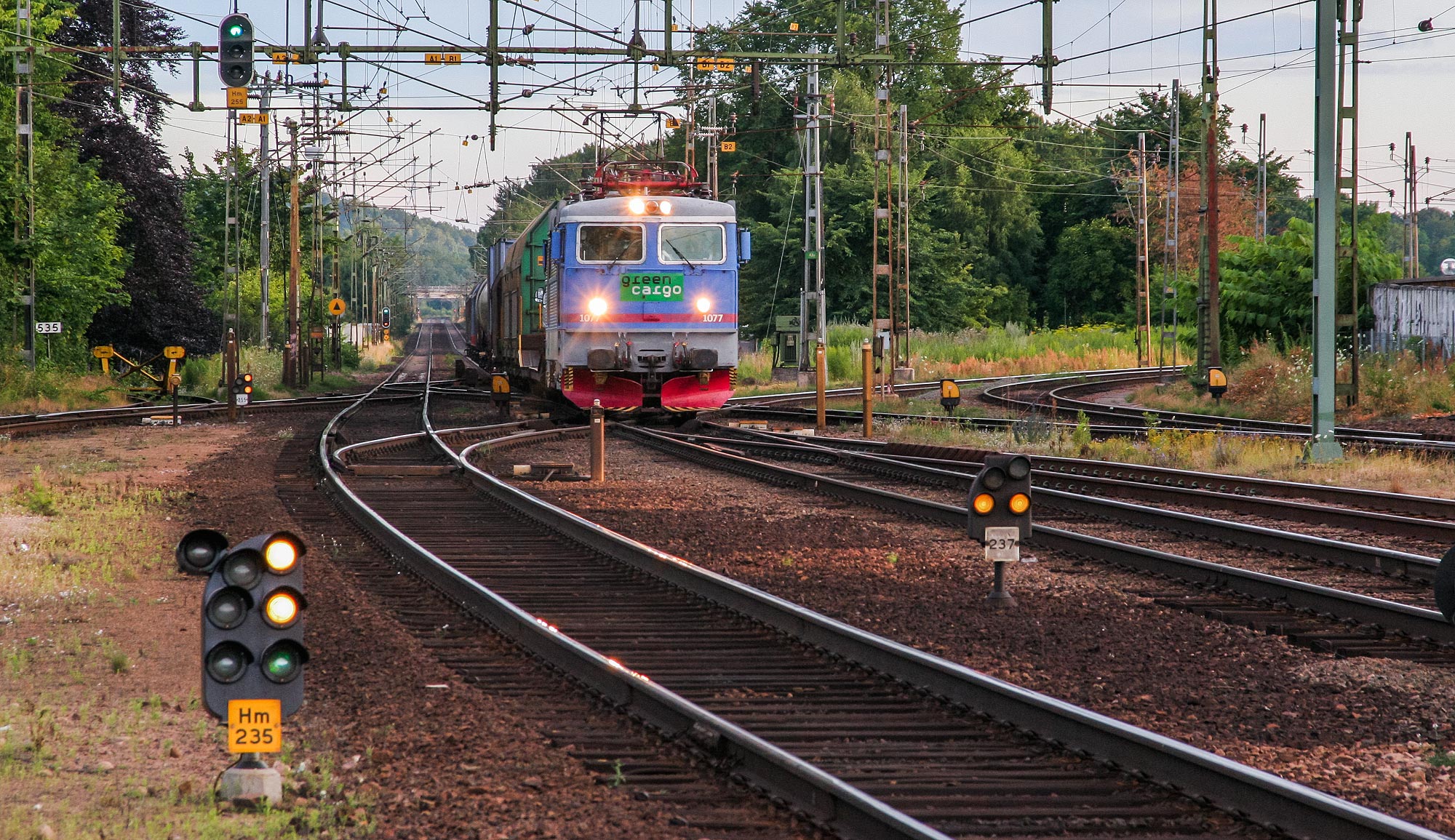 Bild: Signaler på Södra stambanan i Hässleholm