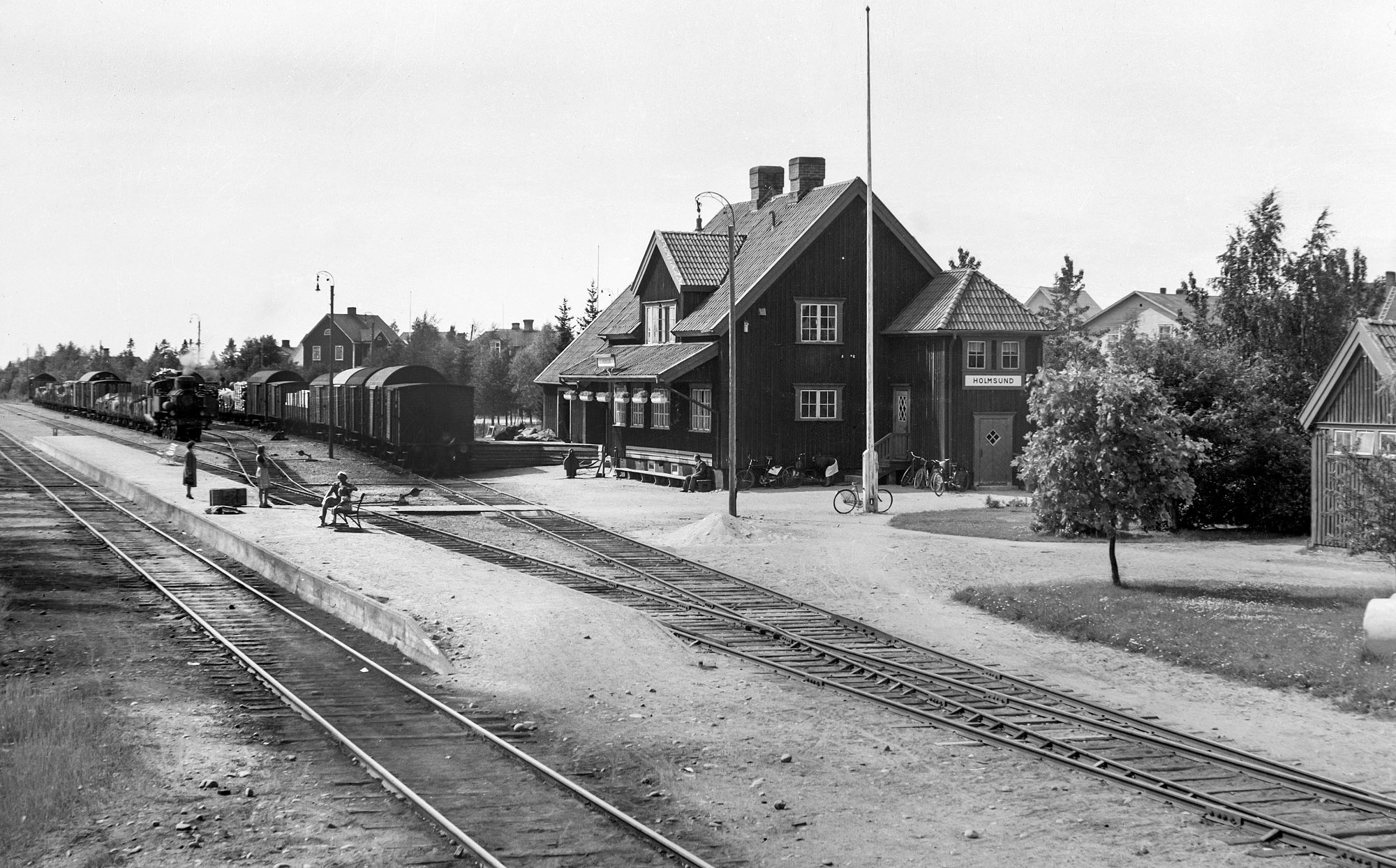 Bild: Stationen i Holmsund runt 1950