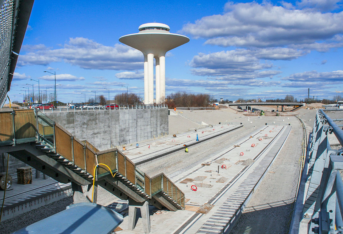 Bild: Stationen i Hyllie under byggnad 2009