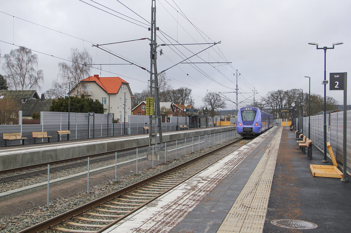 Bild: Den nya hållplatsen i Kågeröd i januari 2022