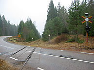 Bild: Vägövergång mellan Sjötofta och Ambjörnarp