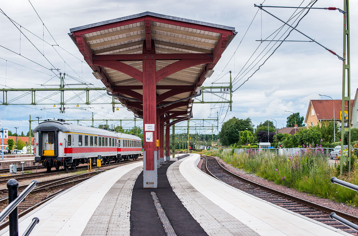 Bild: Inlandsbanan har en egen plattform i Kristinehamn