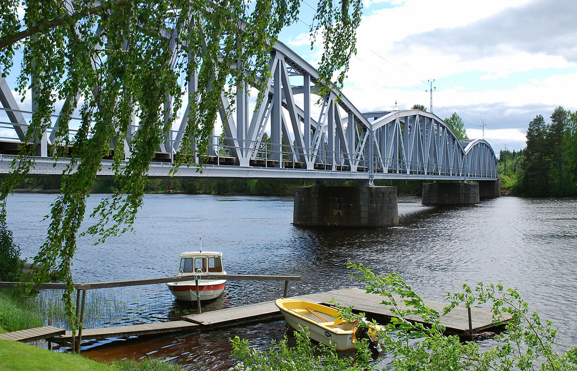 Bron över Ljusnan vid Landafors rustades upp under den stora upprustningen av Kilafors-Söderhamn. Foto Jonny Goude.