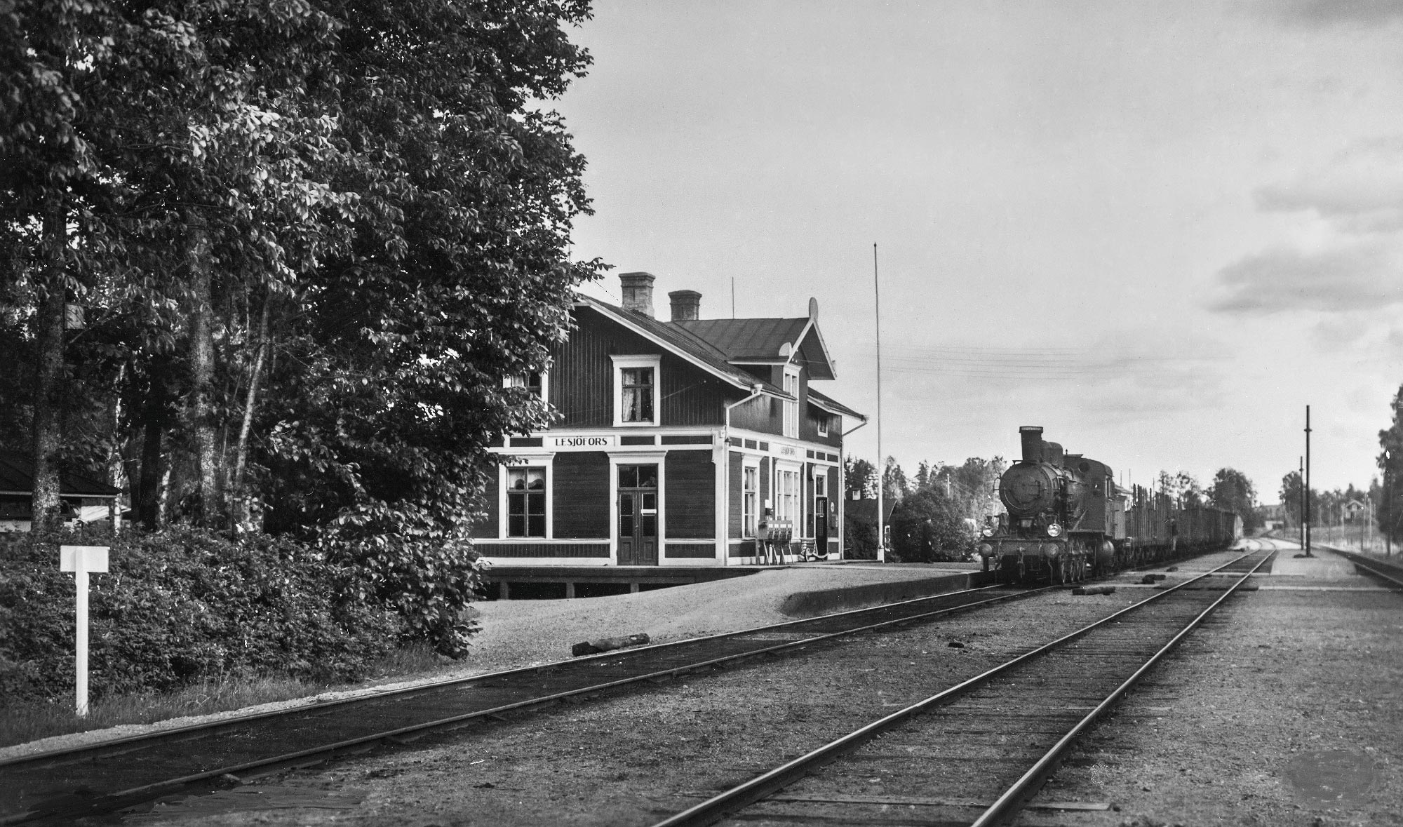 Bild: Stationen i Lesjöfors 1930