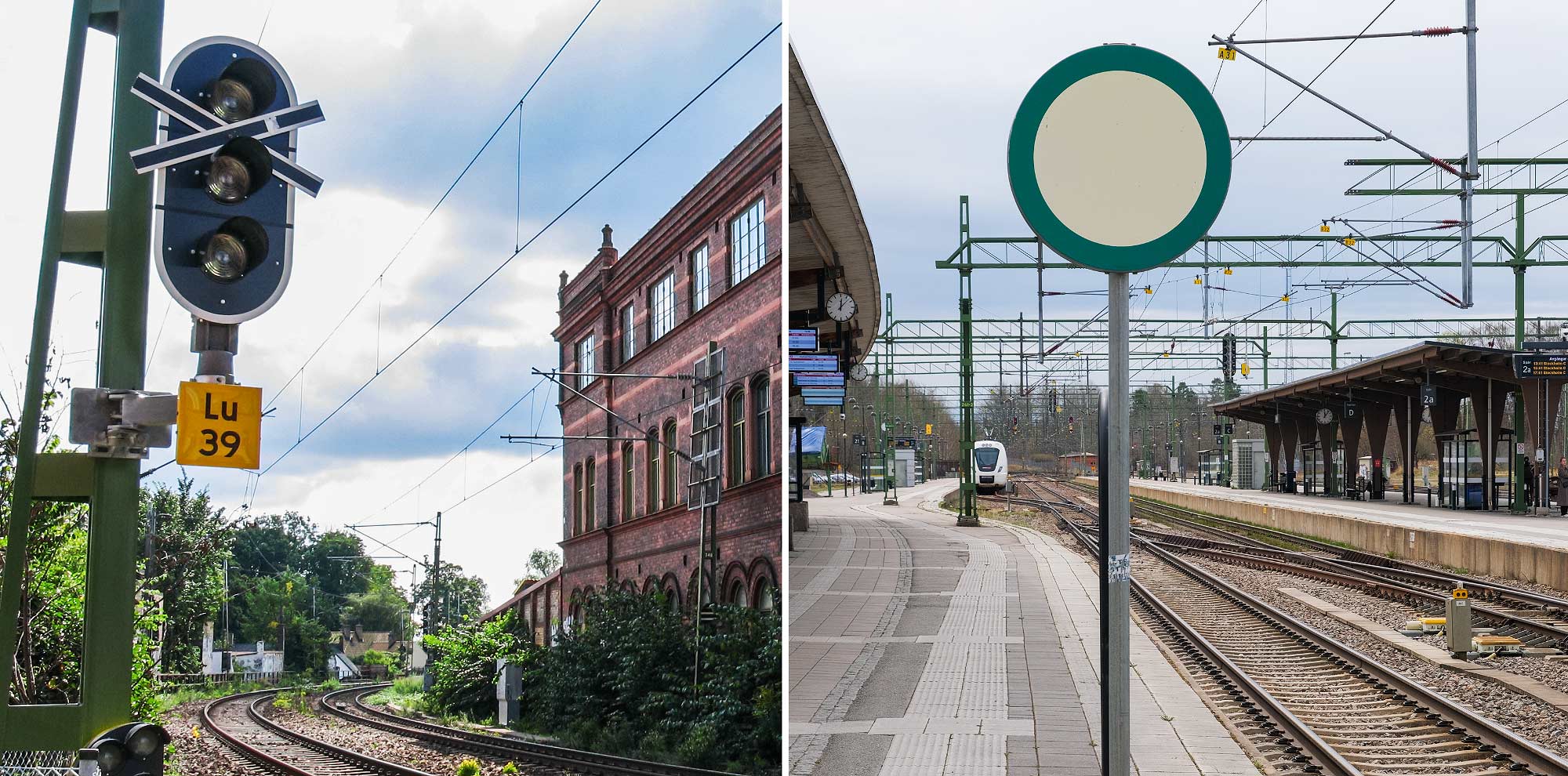 Bild: Ogiltighetstavla i Lund och tavla Fortsatt körtillstånd i Mjölby