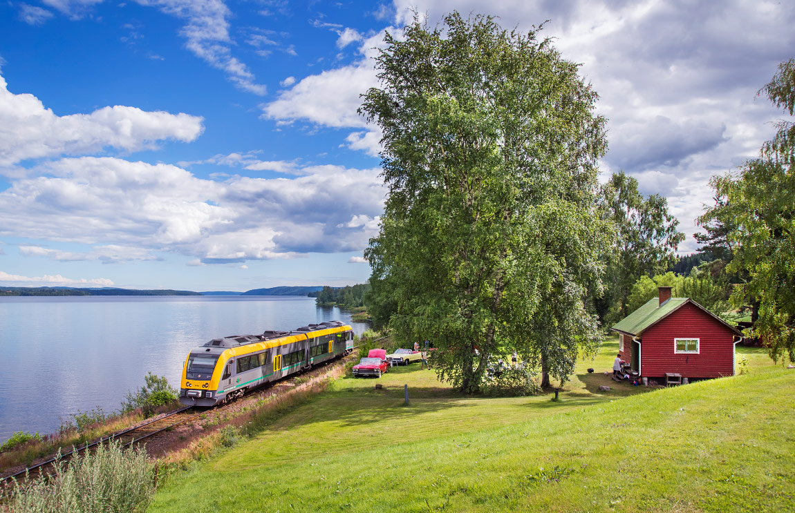 Bild: Tåg mot Sunne vid Öjervik 2016