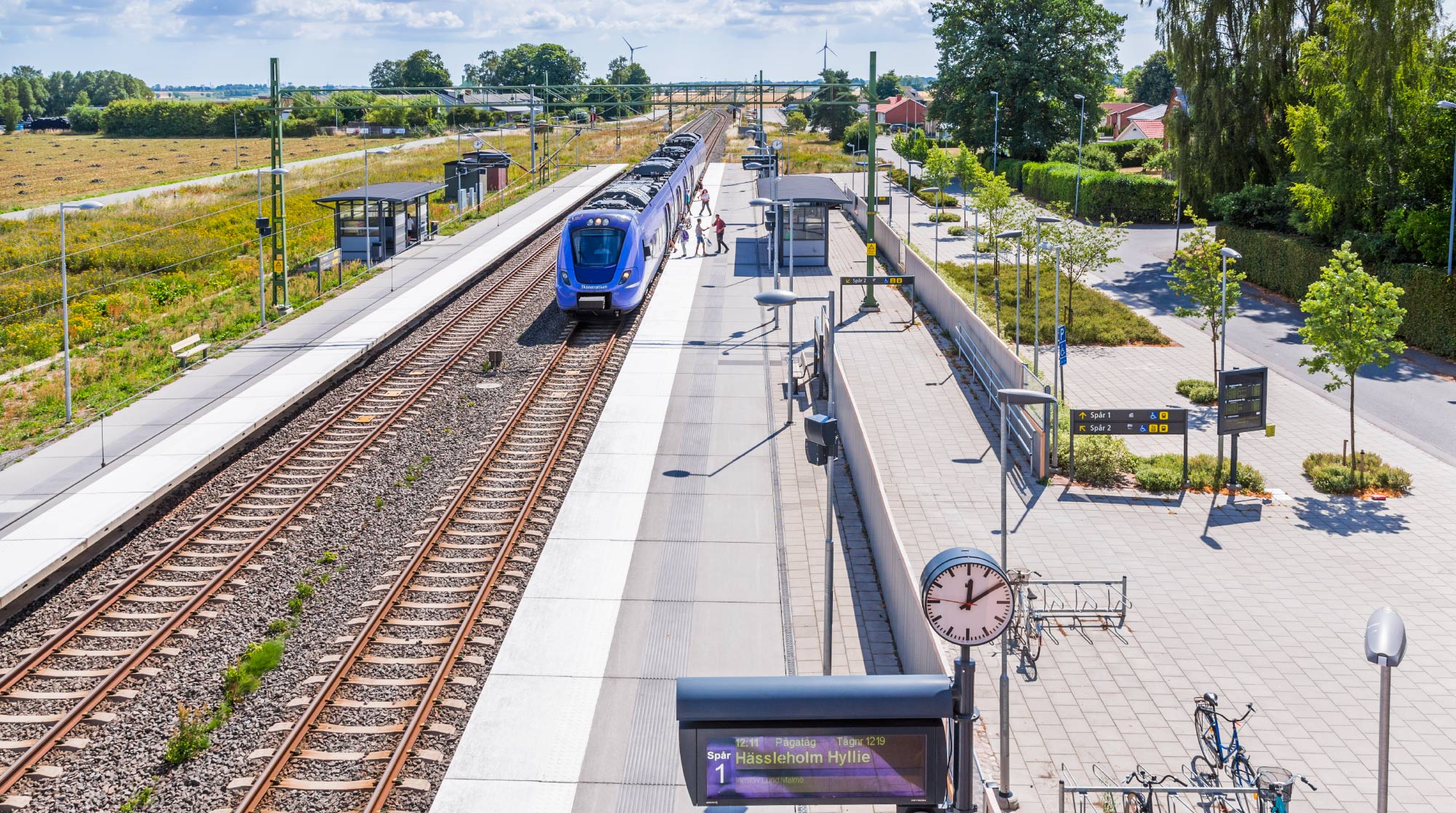 Bild: Pågatåg mot Malmö gör uppehåll i Önnestad 2018