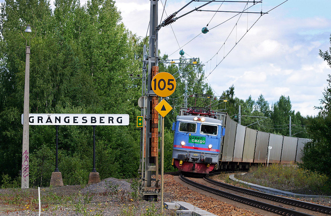 Bild: Godståg i Grängesberg 2005