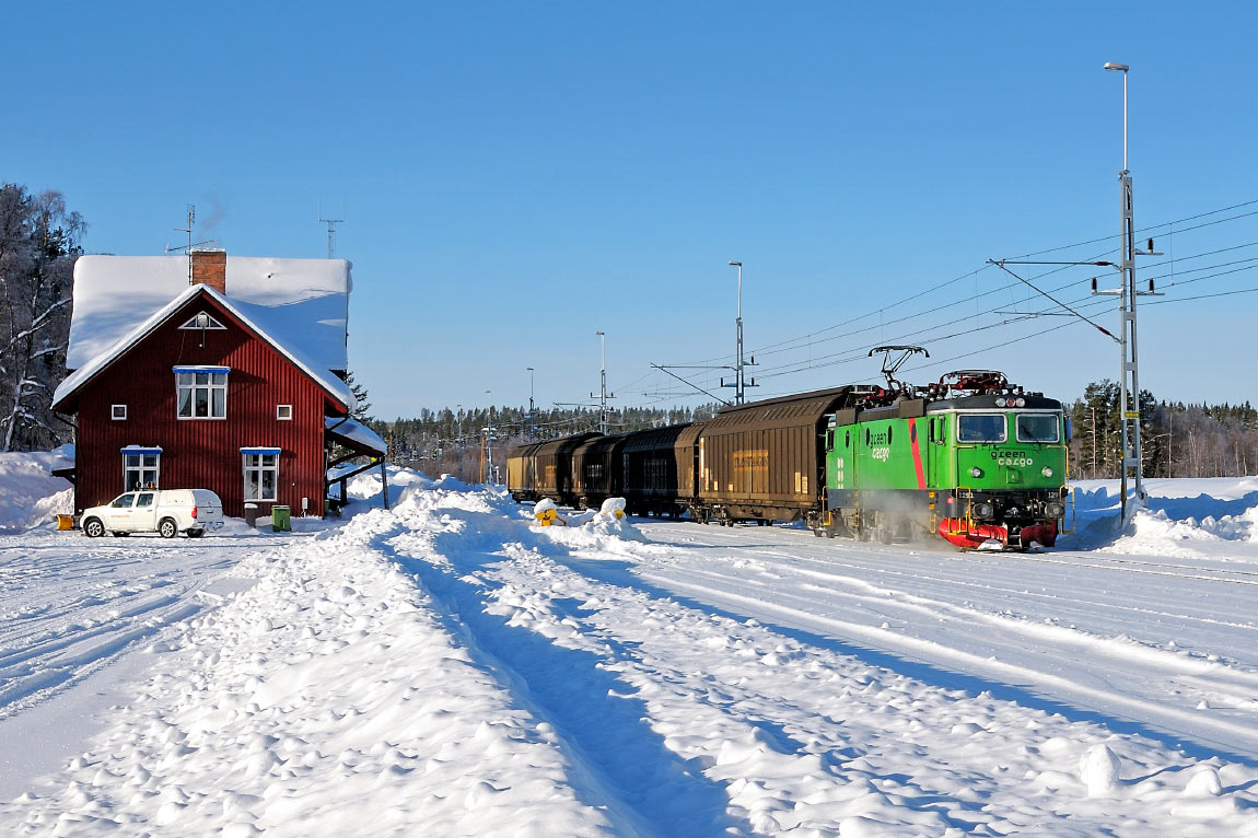 Bild: Godståg vid Bjurå