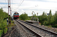 Bild: Connex tåg vid Sjisjka hållplats