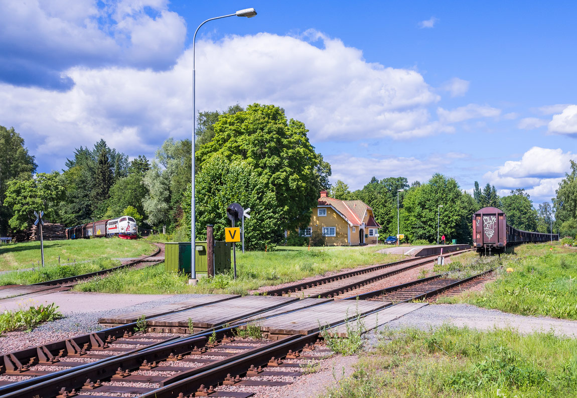 Bild: Tågab TMY 110 växlar i Rottneros 2016