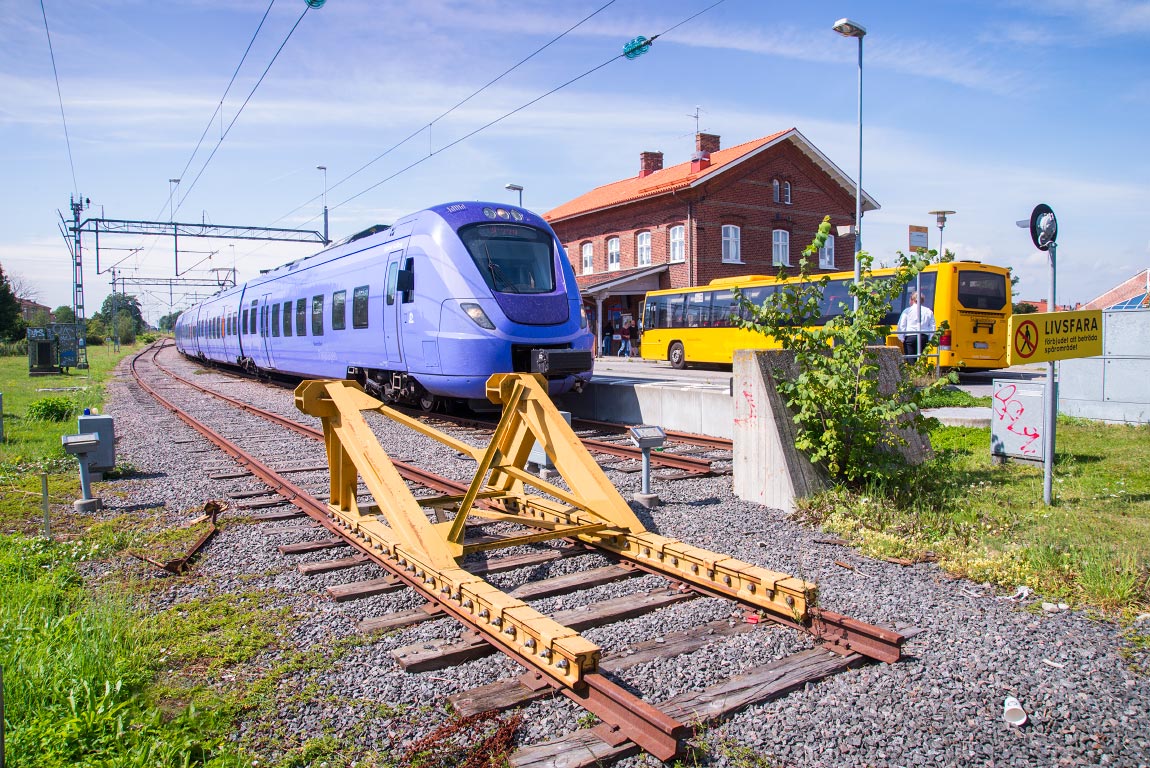 Bild: Pågatåg i Simrishamn 2014