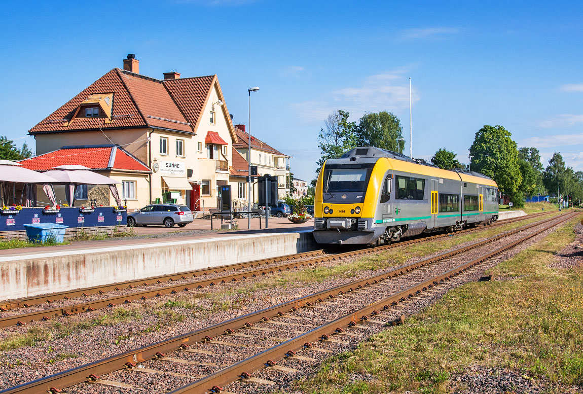 Bild: Y31 1414 som tåg Torsby-Karlstad gör uppehåll i Sunne 2016