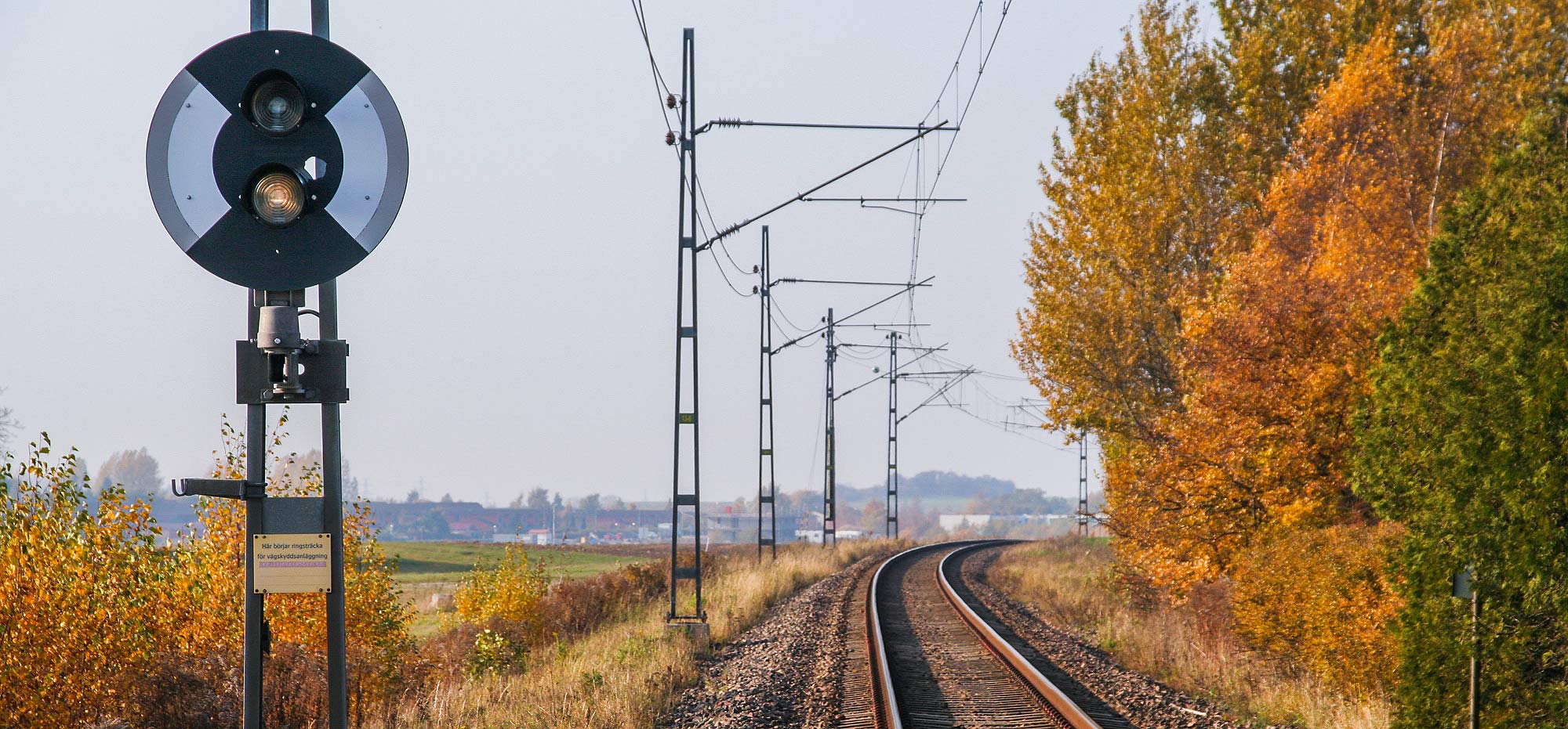 Bild: Försignal som visar att nästa signal visar kör