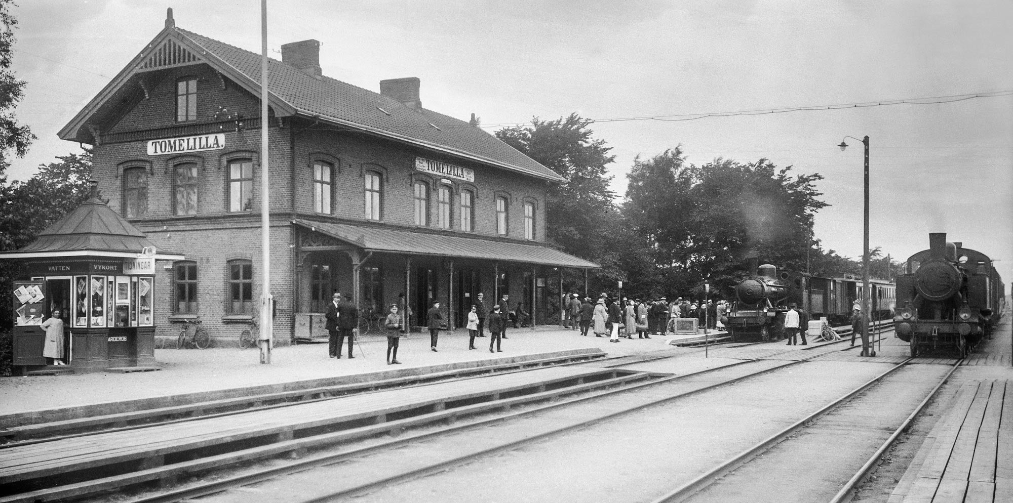 Bild: Tomelilla station på 1920-talet