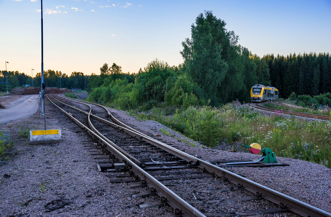 Bild: Vid infarten till Torsby byggdes 2010 en timmerterminal