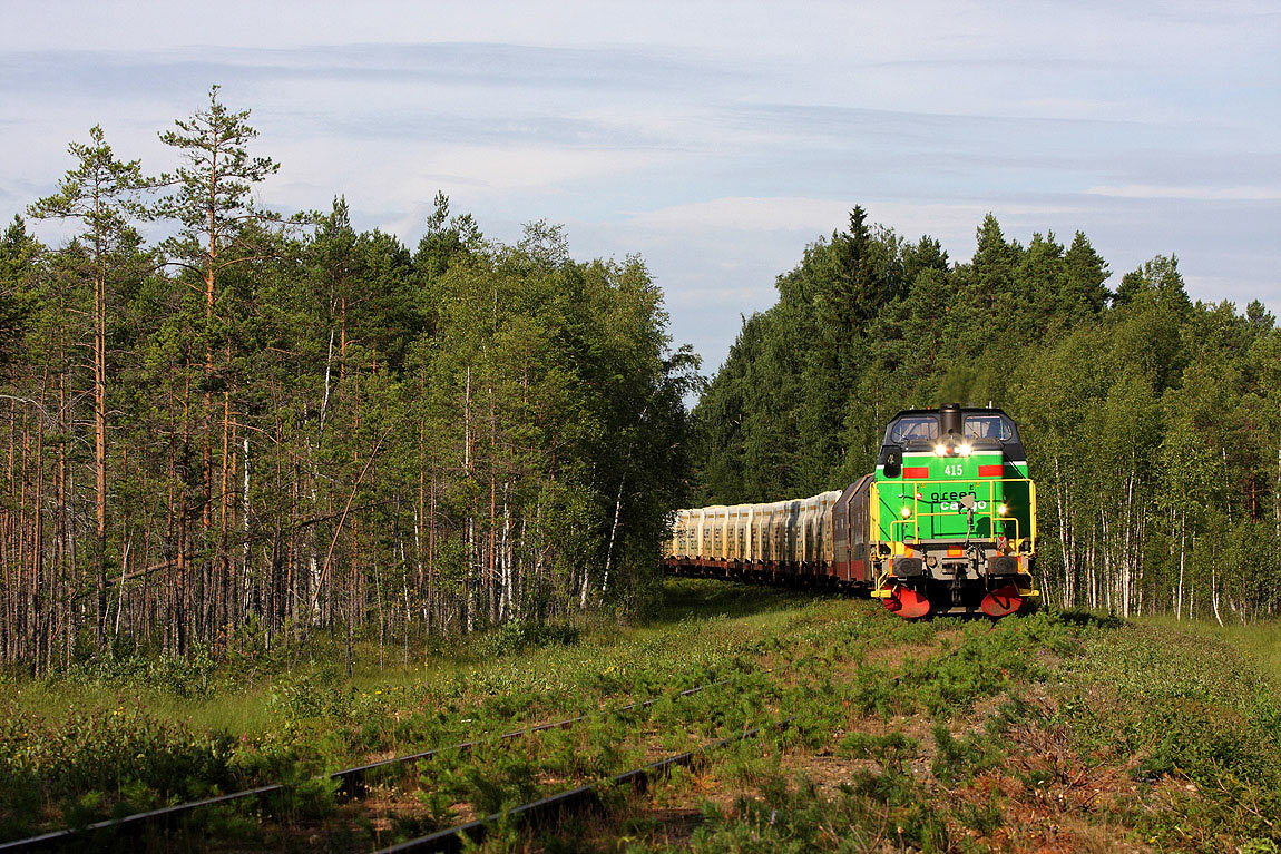 Bild: Godståg från Rågsveden strax norr om Vansbro 2008