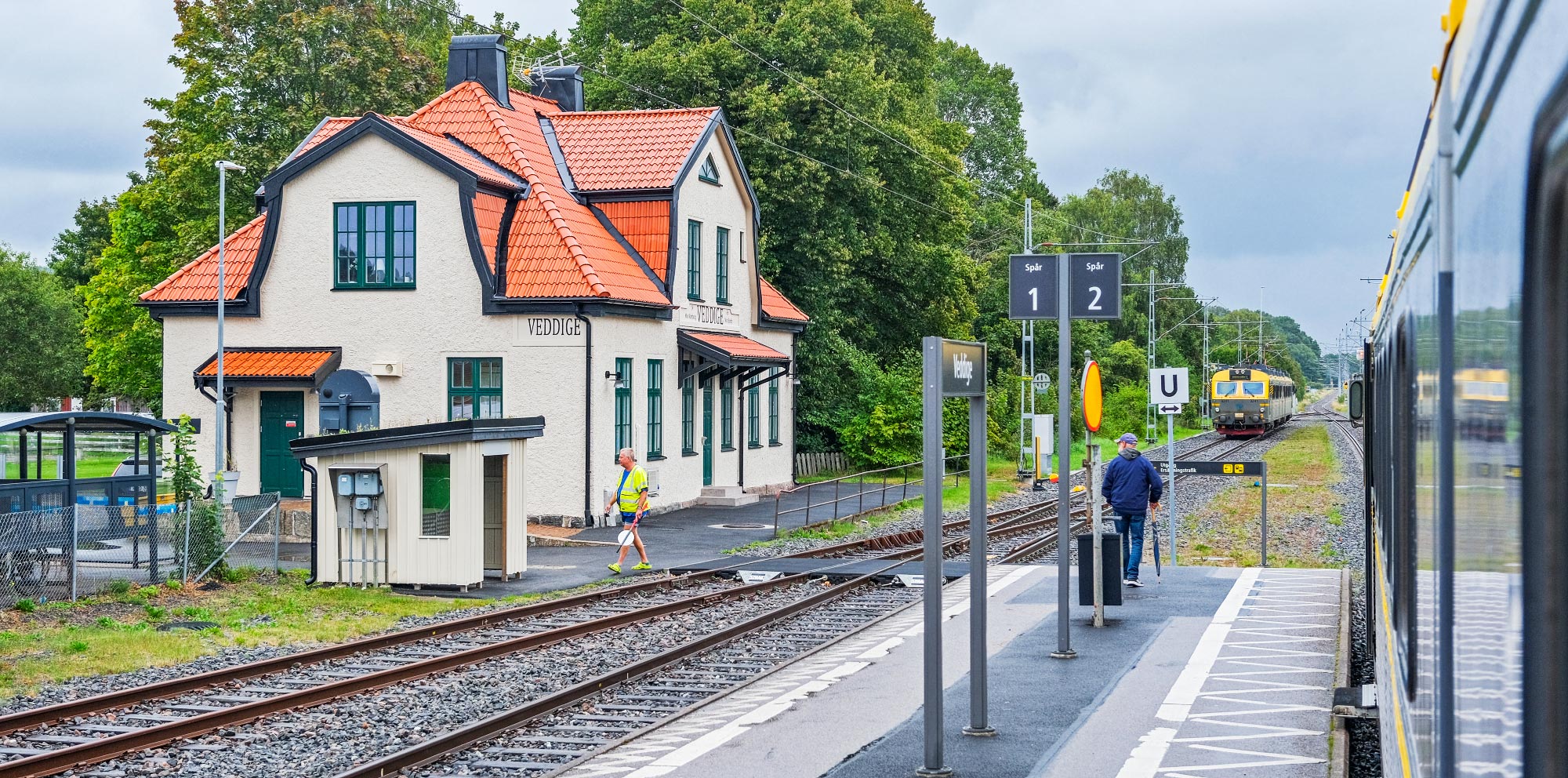 Bild: Tågmöte i Veddige 2024