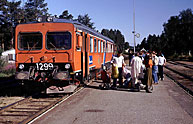 Bild: Tåg från Hällnäs med Y1 1299 i Lycksele 1994