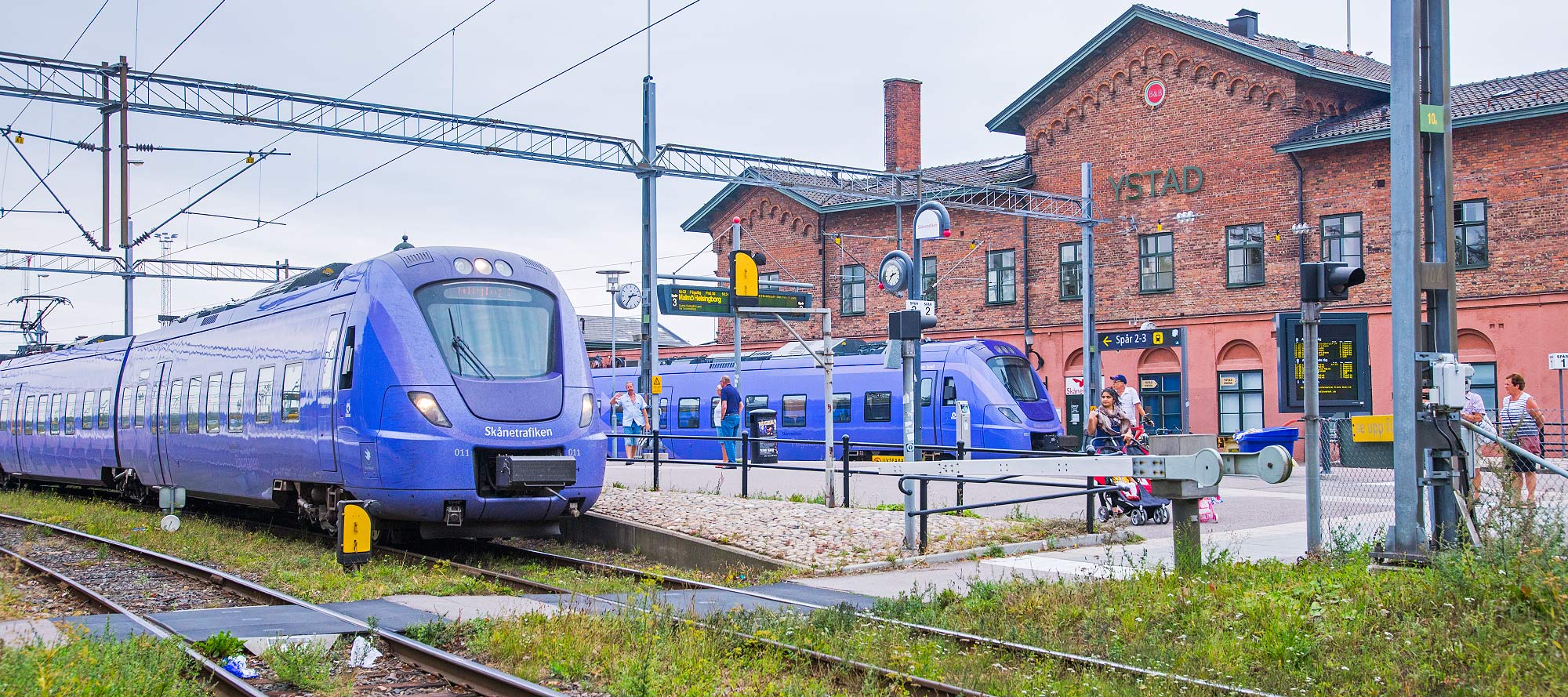 Bild: Pågatåg mot Malmö i Ystad 2014