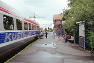 Bild: Tåg mot Helsingborg gör uppehåll i Klippan