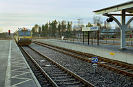 Bild: Tåg mot Nässjö ankommer Vaggeryd