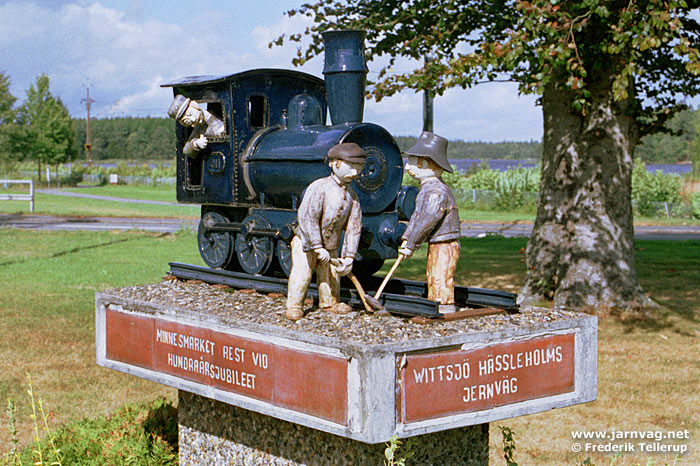 Bild: Monument över järnvägsbygget Vittsjö-Hässleholm