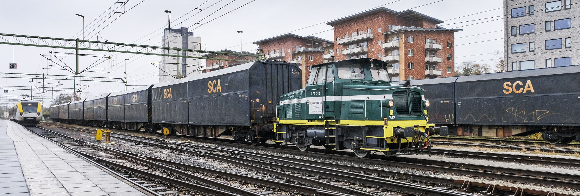 Hector Rail 921 007 växlar i Skövde 2021