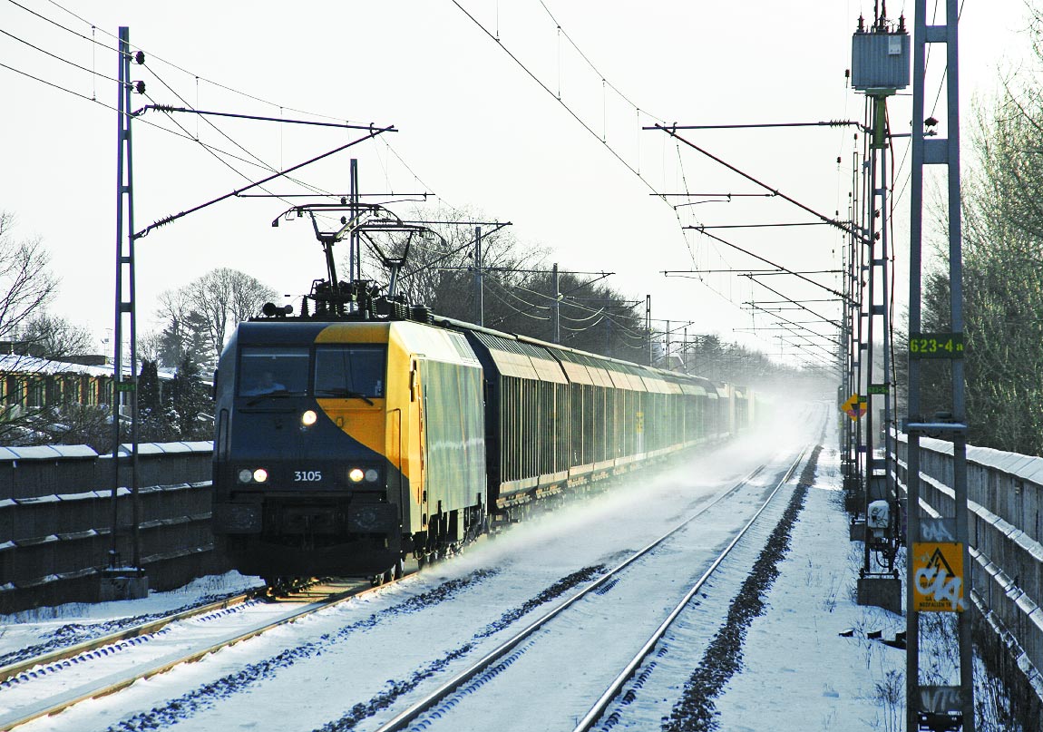 Bild: EG 3105 med godståg på Kontinentalbanan i Malmö 2006
