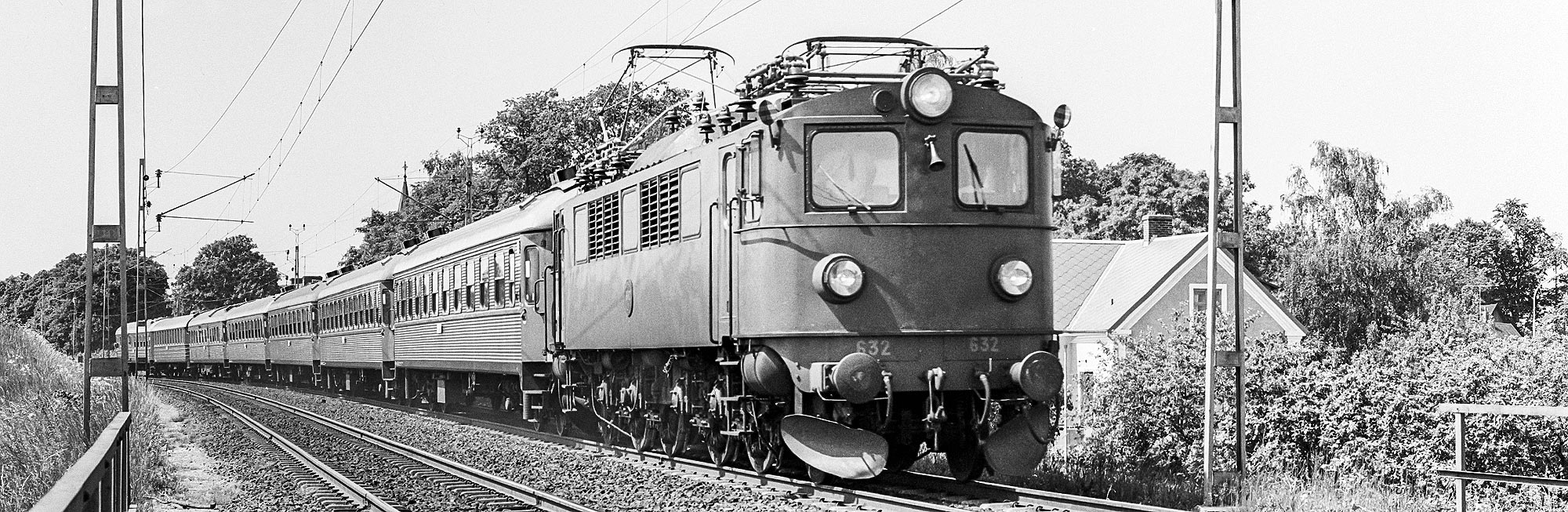 F 632 med persontåg vid Örtofta 1967
