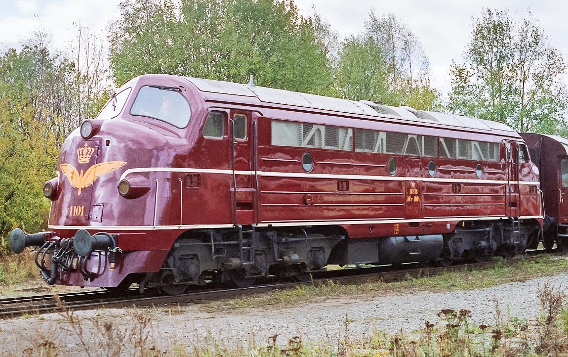 Bild: DSB MY 1101 som museilok i Gävle 1989