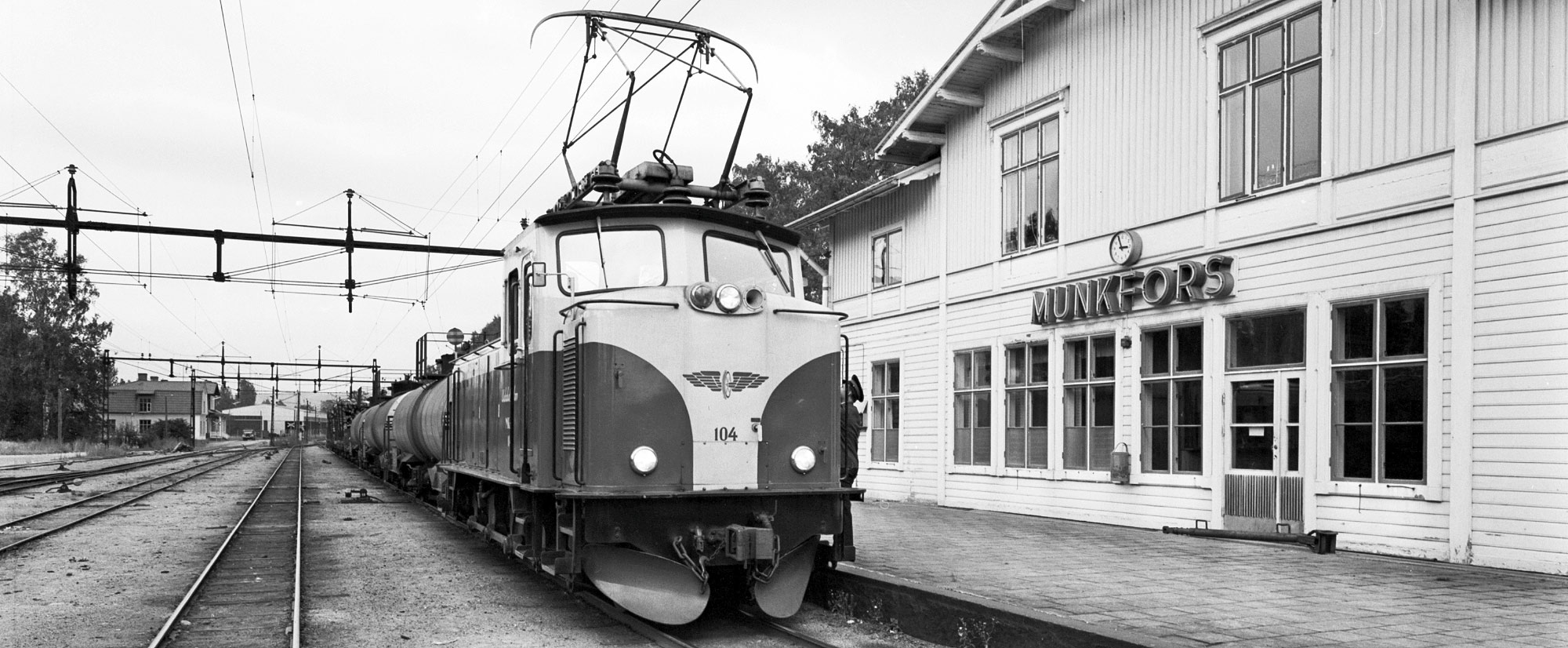 NKlJ ellok 104 i Munkfors 1967