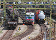 Bild: Rc1 1011 växlar i Malmö 2005