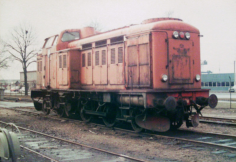 Bild: SJ T11 30 i Halmstad 1975