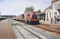 Bild: T41 202 med tåg i Rättvik på 1960-talet