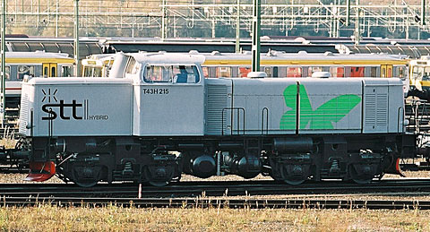 Bild: Svensk Tågteknik T43H 215 i Nässjö 2005