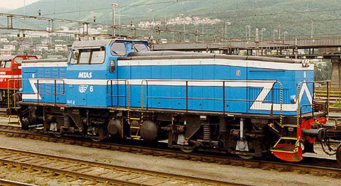 Bild: Malmtrafikk AS (MTAS) T44 6 i Narvik 1997