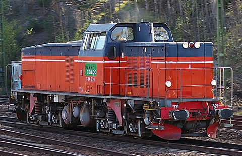 Bild: Green Cargo T44 321 i Stuvsta 2007