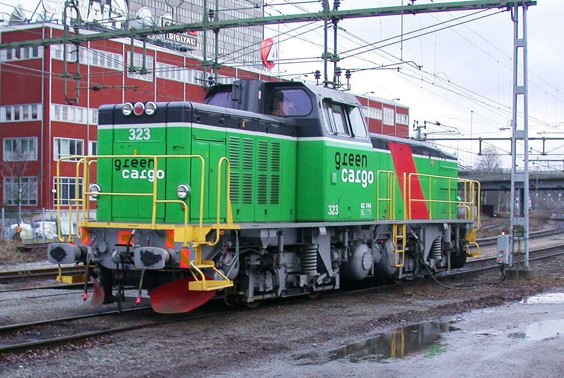 Bild: Green Cargo T44 323 i Stockholm 2003